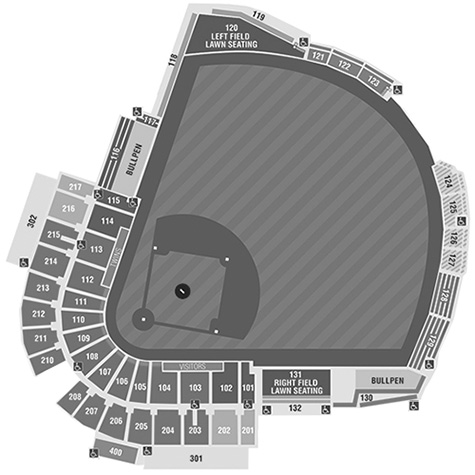 Hammond Stadium seating diagram