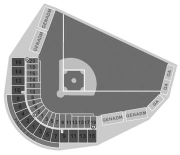 Fort Lauderdale Stadium seating diagram